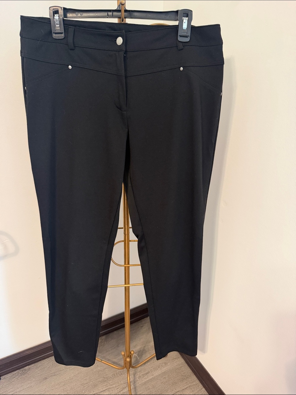 Black Women's Stretch Ponte Pants